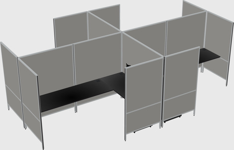 Modern modular quad l-shaped panel system