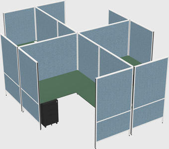 Modern modular quad l-shaped panel system