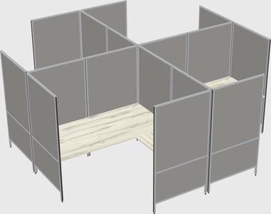 Modern modular quad l-shaped panel system