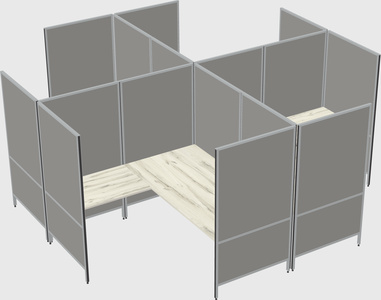 Modern modular quad l-shaped panel system