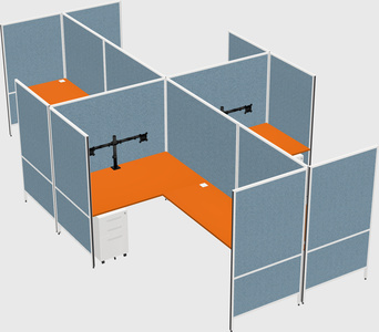 Modern modular quad l-shaped panel system
