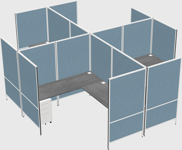 Modern modular quad l-shaped panel system