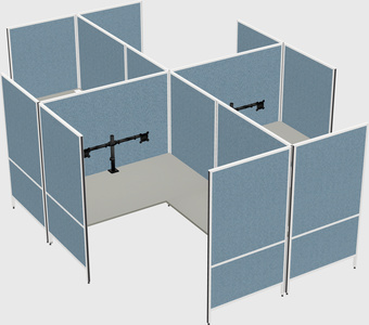 Modern modular quad l-shaped panel system