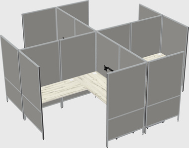 Modern modular quad l-shaped panel system