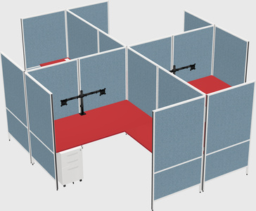 Modern modular quad l-shaped panel system