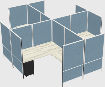 Modern modular quad l-shaped panel system