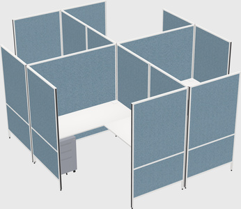 Modern modular quad l-shaped panel system