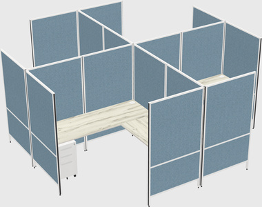 Modern modular quad l-shaped panel system