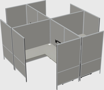 Modern modular quad l-shaped panel system