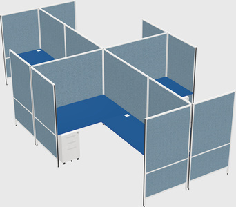 Modern modular quad l-shaped panel system