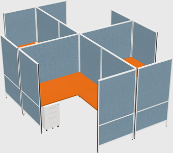 Modern modular quad l-shaped panel system