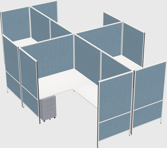 Modern modular quad l-shaped panel system