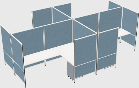 Modern modular quad l-shaped panel system