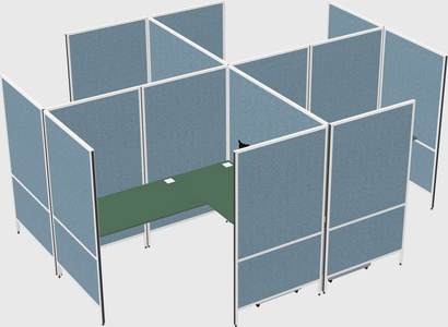 Modern modular quad l-shaped panel system