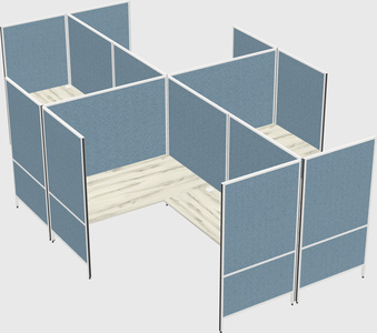Modern modular quad l-shaped panel system