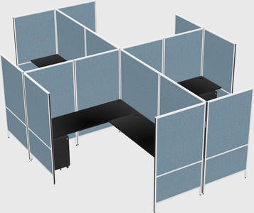 Modern modular quad l-shaped panel system