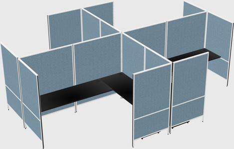 Modern modular quad l-shaped panel system