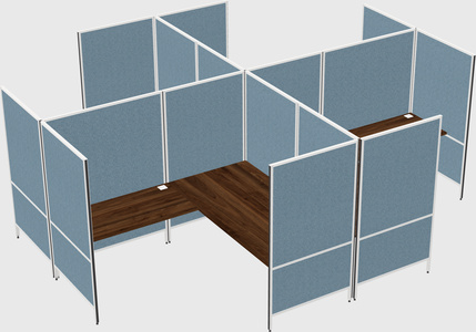 Modern modular quad l-shaped panel system