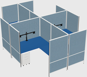 Modern modular quad l-shaped panel system