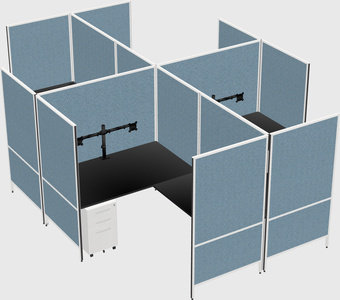 Modern modular quad l-shaped panel system