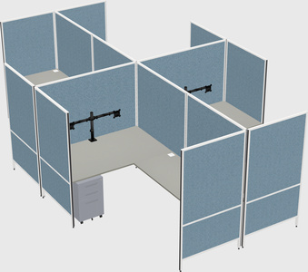 Modern modular quad l-shaped panel system