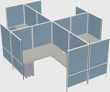 Modern modular quad l-shaped panel system