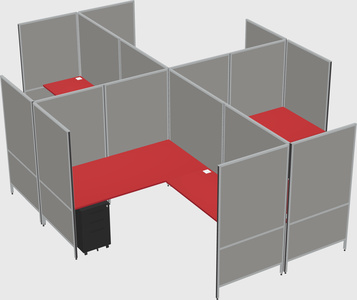Modern modular quad l-shaped panel system