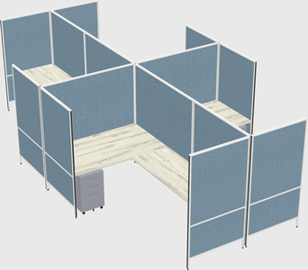 Modern modular quad l-shaped panel system