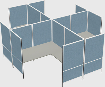 Modern modular quad l-shaped panel system
