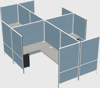 Modern modular quad l-shaped panel system