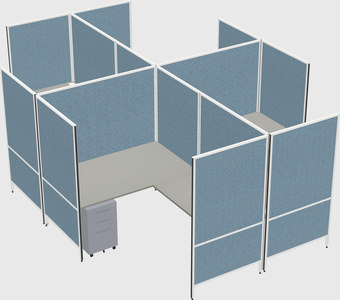 Modern modular quad l-shaped panel system