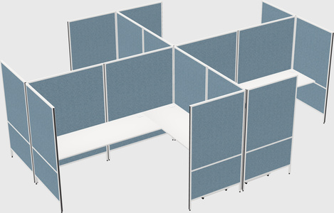 Modern modular quad l-shaped panel system