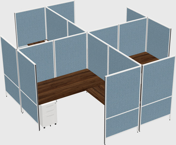 Modern modular quad l-shaped panel system
