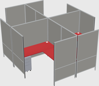 Modern modular quad l-shaped panel system