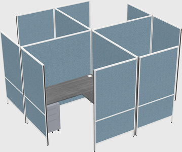Modern modular quad l-shaped panel system