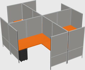 Modern modular quad l-shaped panel system