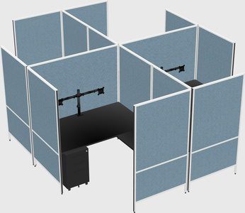 Modern modular quad l-shaped panel system
