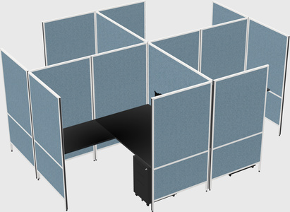 Modern modular quad l-shaped panel system