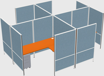Modern modular quad l-shaped panel system