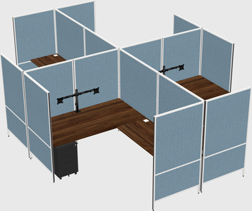 Modern modular quad l-shaped panel system