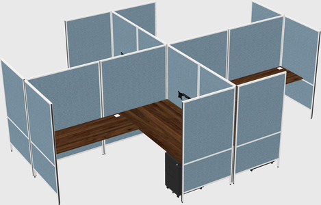 Modern modular quad l-shaped panel system