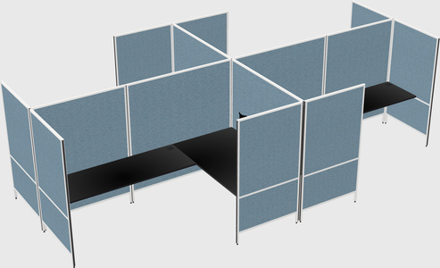 Modern modular quad l-shaped panel system