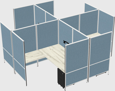 Modern modular quad l-shaped panel system