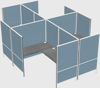 Modern modular quad l-shaped panel system