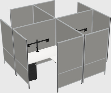 Modern modular quad l-shaped panel system