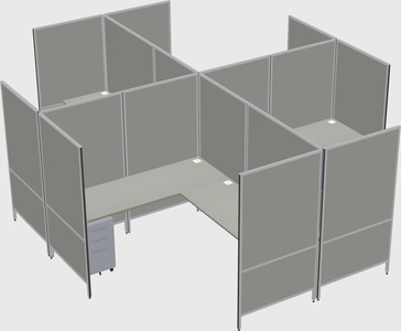 Modern modular quad l-shaped panel system