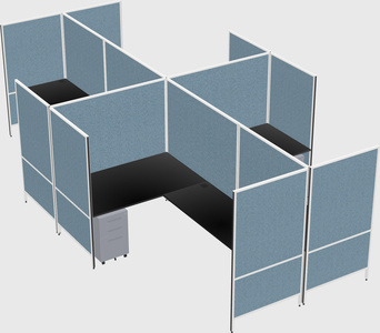 Modern modular quad l-shaped panel system