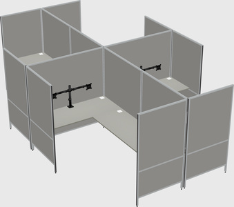 Modern modular quad l-shaped panel system