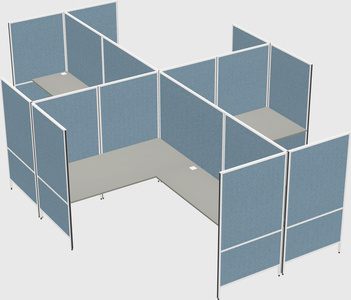 Modern modular quad l-shaped panel system