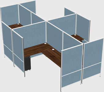Modern modular quad l-shaped panel system
